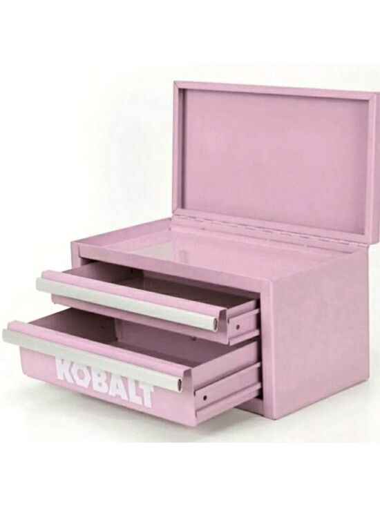 Kobalt Other - Kobalt Mini Tool Box Chest Craft Supplies Make Up Case Jewelry Box Pink